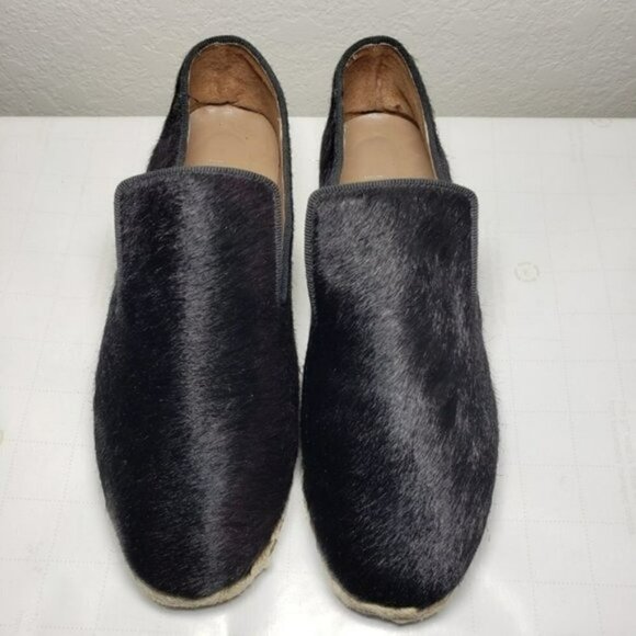 Paruolo Black Closed Toe Textured Flats Sz 8 - Picture 5 of 11